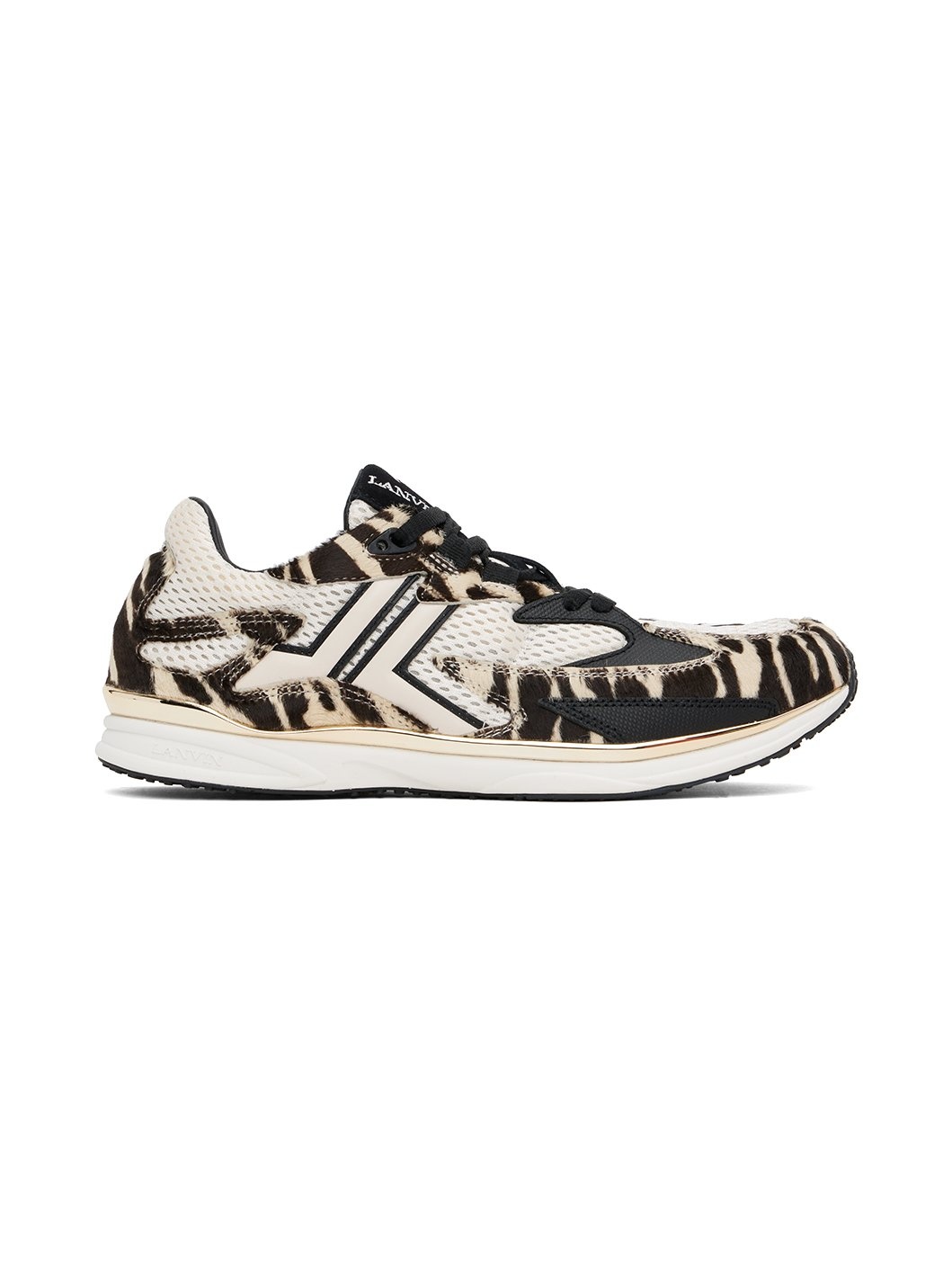 Brown & Off-White Meteor Sneakers - 1