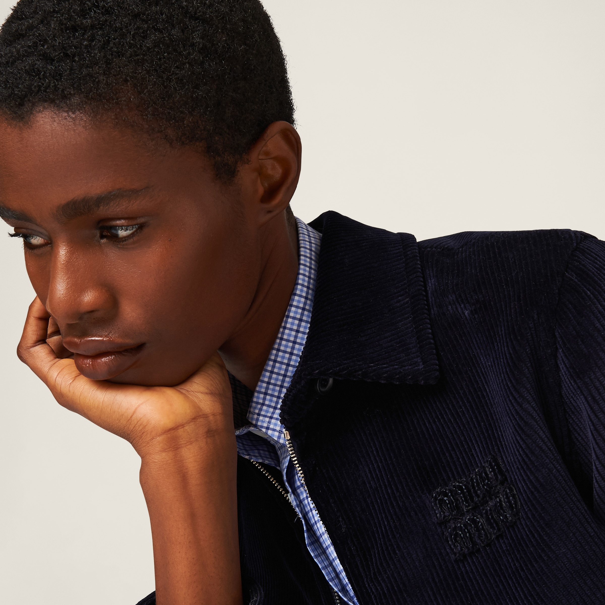 Corduroy blouson jacket - 4