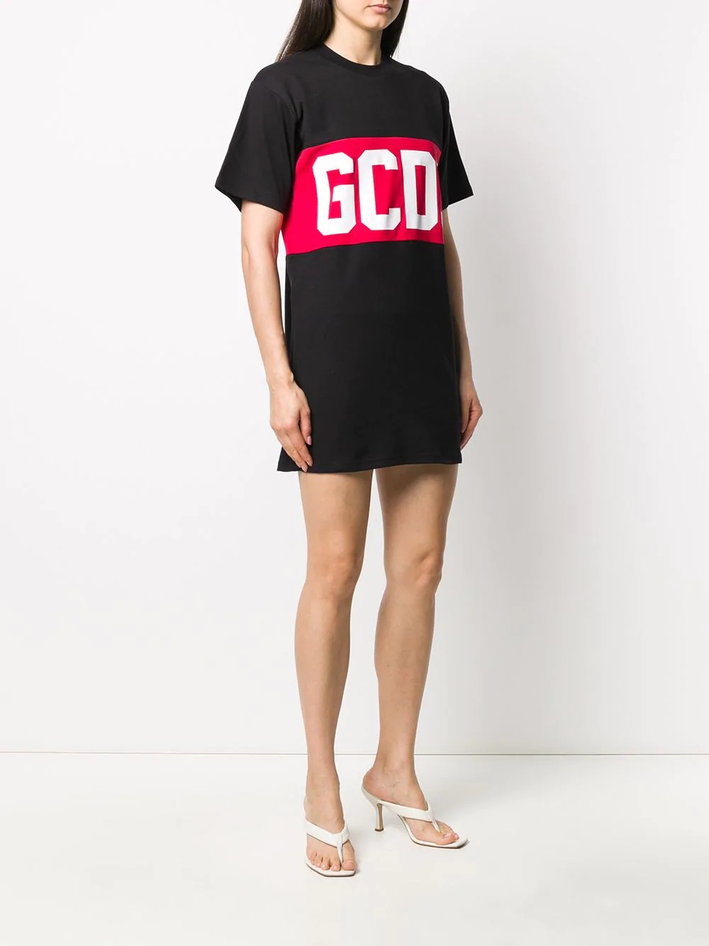 logo print T-shirt dress - 3