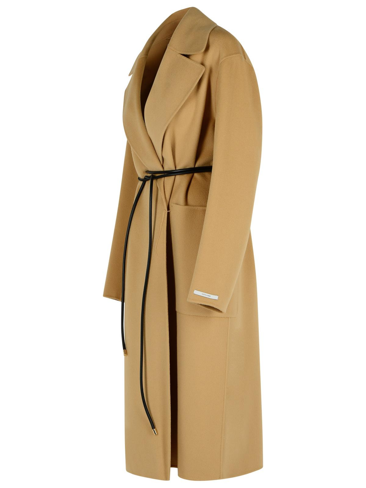 Sportmax Abate' Camel Virgin Wool Robe Coat Women - 2
