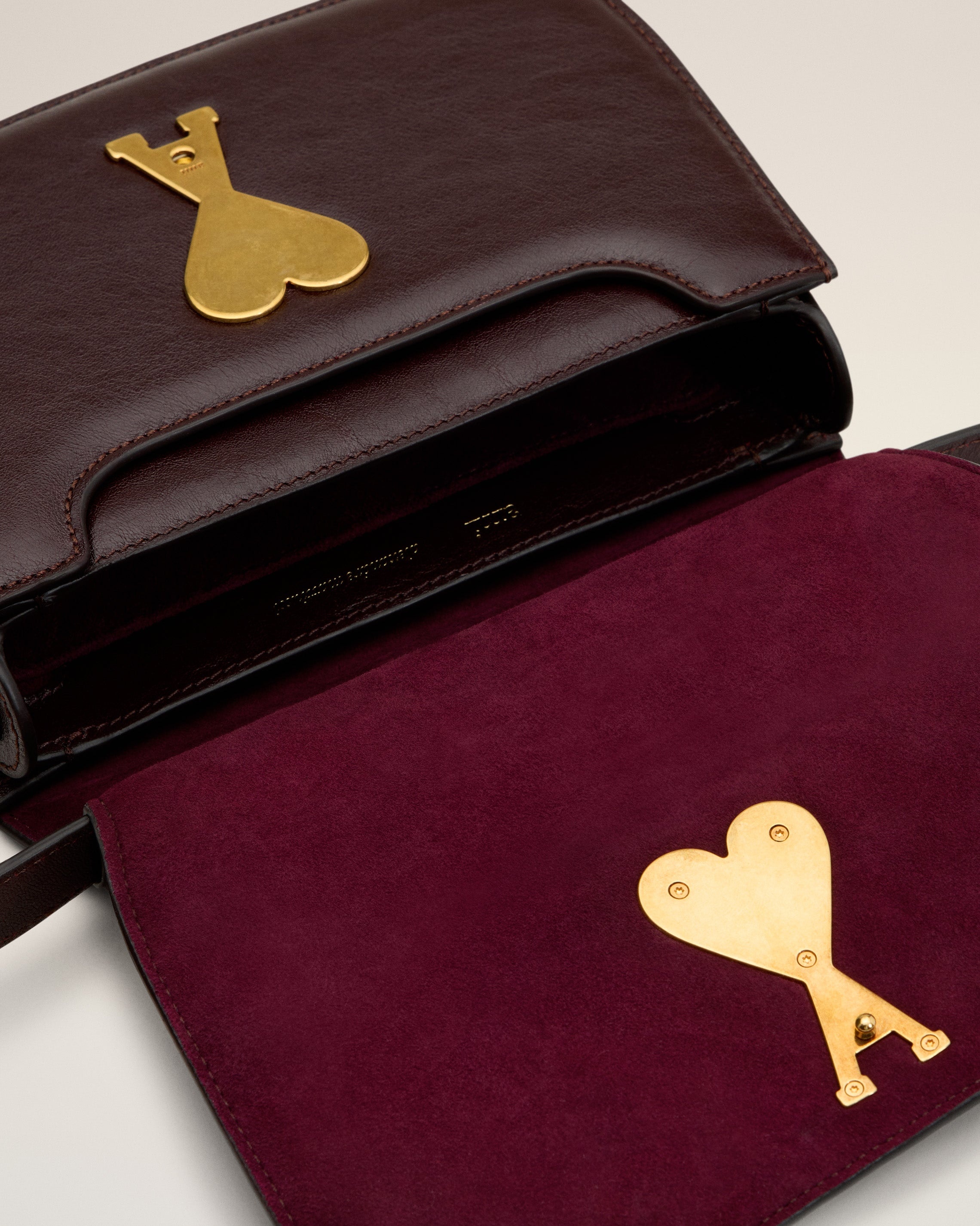 BURGUNDY LEATHER TOP HANDLE PARIS PARIS BAG - 5