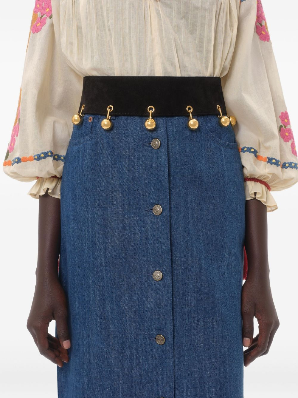 VLogo suede belt - 4
