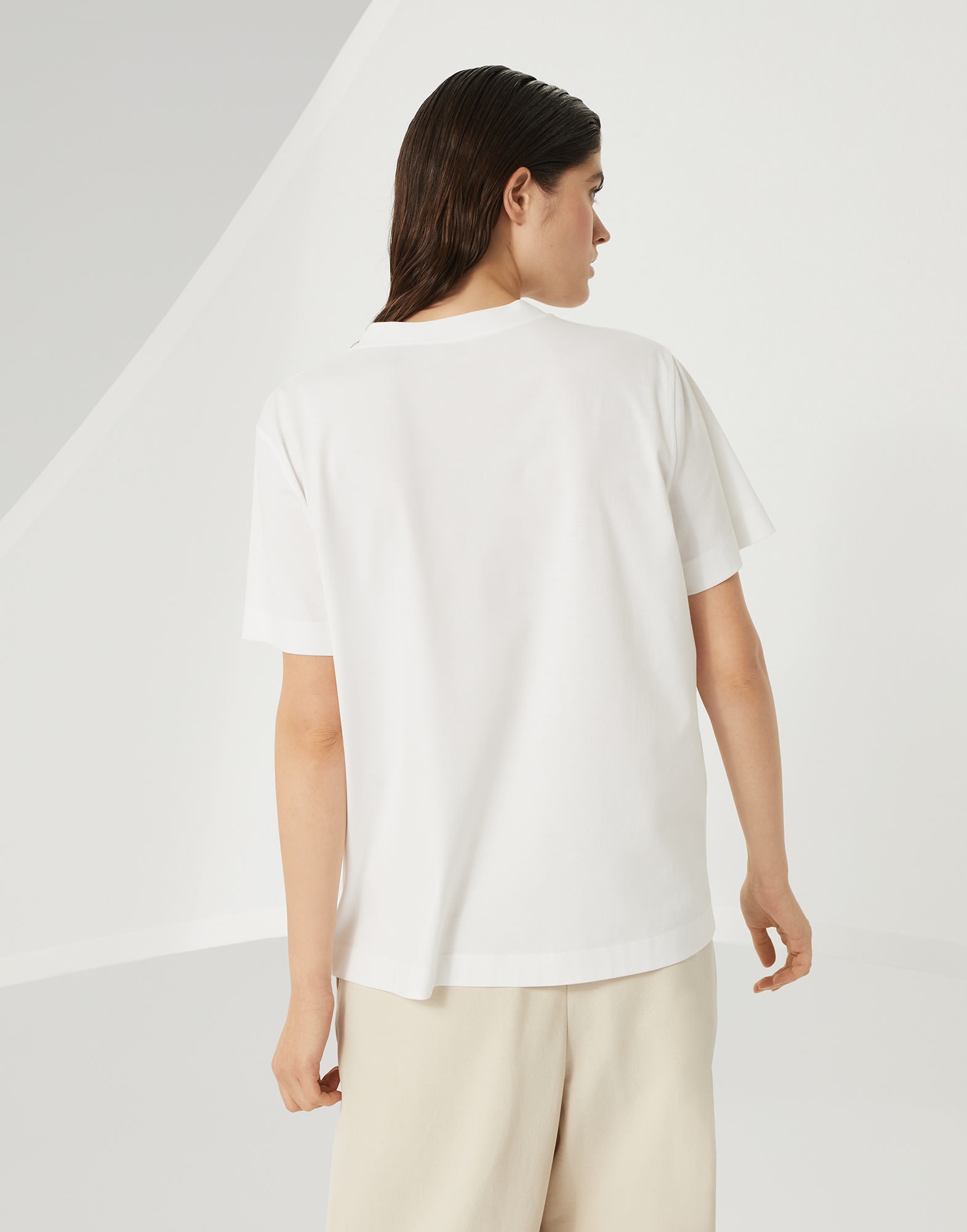 Brunello Cucinelli Cotton jersey T-shirt with shiny pocket