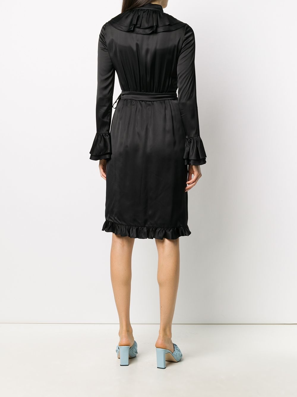 ruffled wrap dress - 4