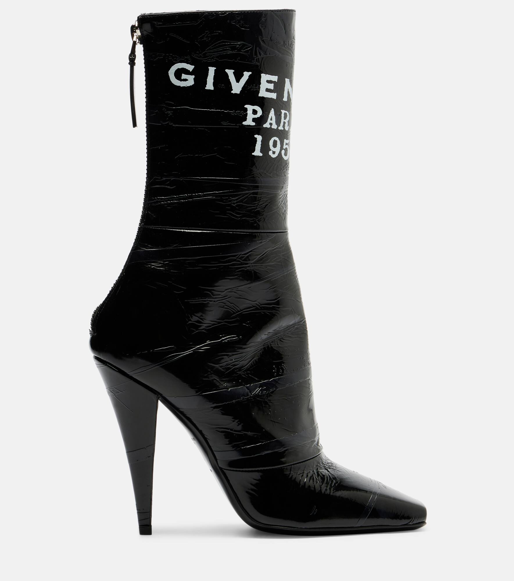Sliced Square patent leather ankle boots - 4