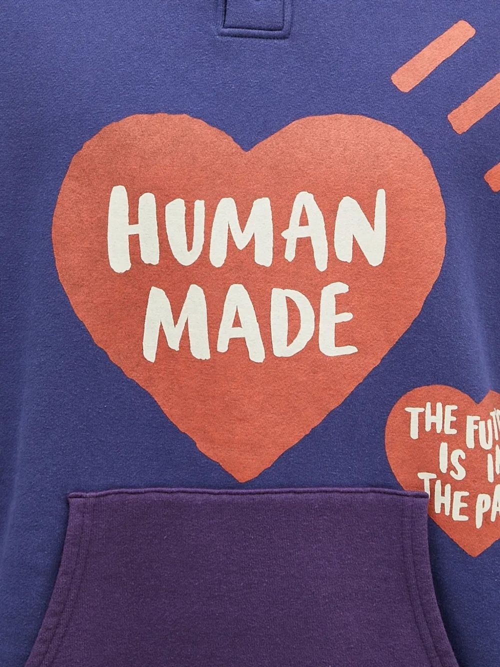 heart-print two-tone hoodie - 4