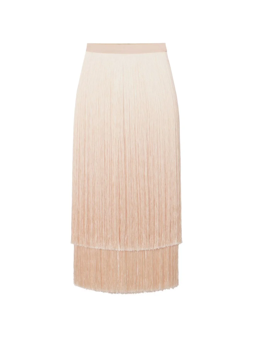 fringed-detail midi skirt - 1