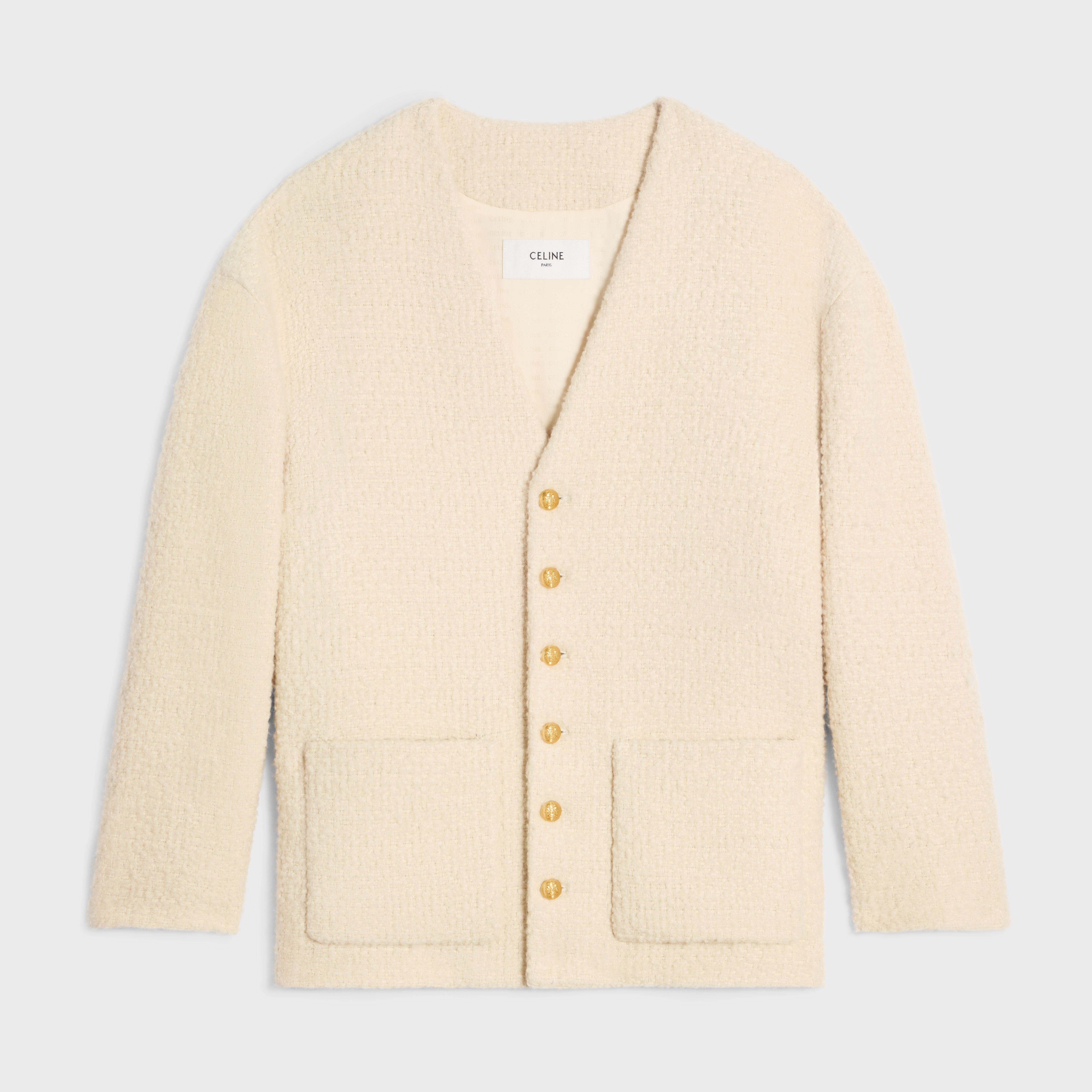 ジャケット CELINE | CARDIGAN IN BOUCLE TWEED CASHMERE 2V39J593V.97IV CELINE | CARDIGAN IN BOUCLE TWEED CASHMERE 2V39J593V.97IV