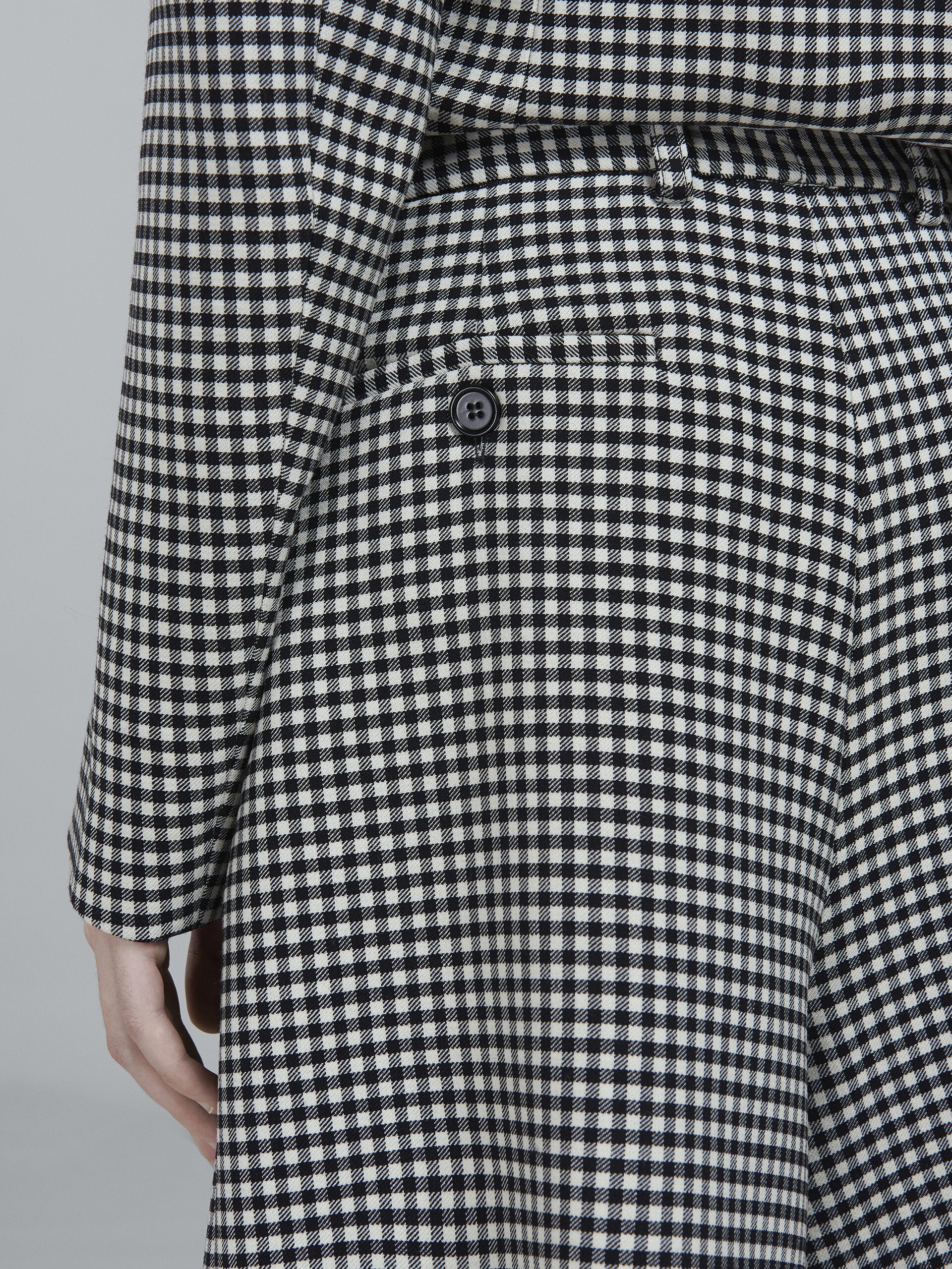 DOUBLE-FACED HOUNDSTOOTH WOOL BERMUDA SHORTS - 4