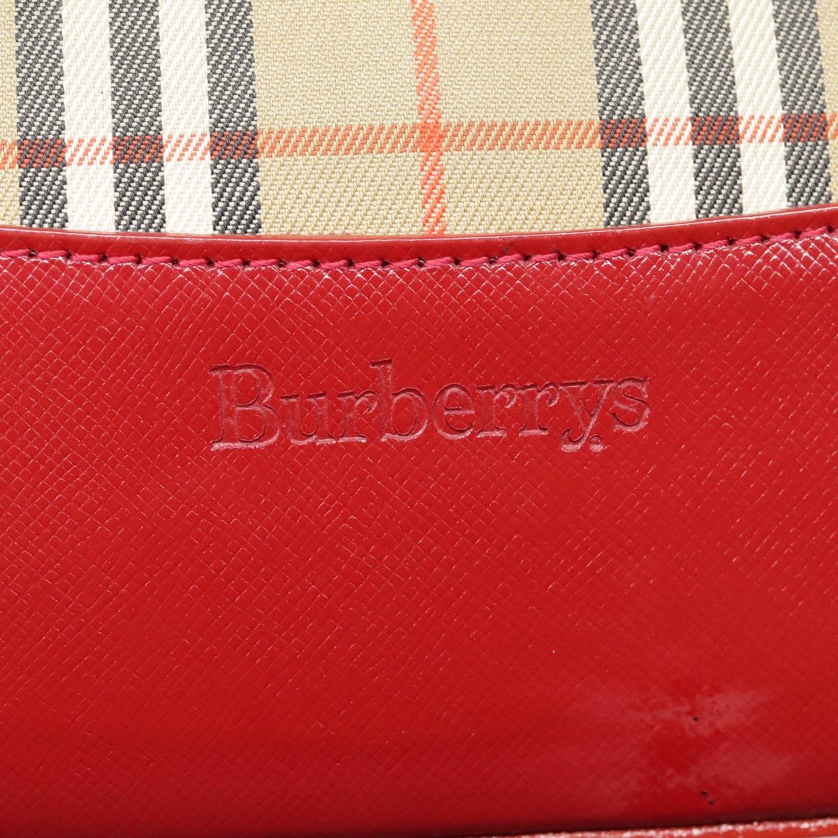 Burberry Nova Check Tote Bag Canvas Leather Beige Gold - 15