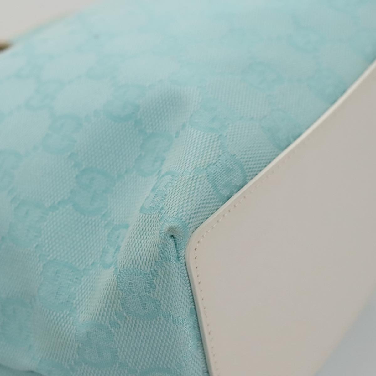 GUCCI GG Canvas Tote Bag Light Blue - 11