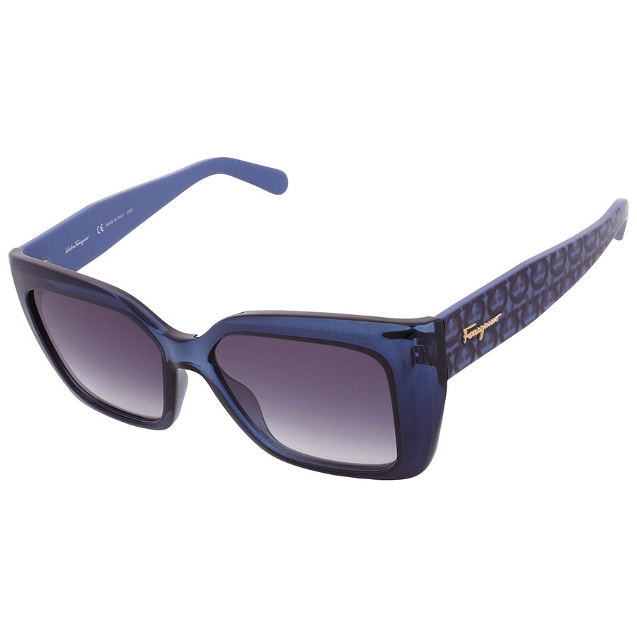 Ferragamo Blue Gradient Butterfly Ladies Sunglasses SF1042S 432 55 - 3