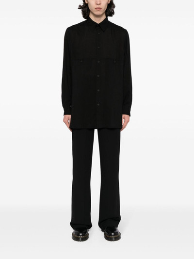 Yohji Yamamoto jetted-pocket buttoned shirt outlook