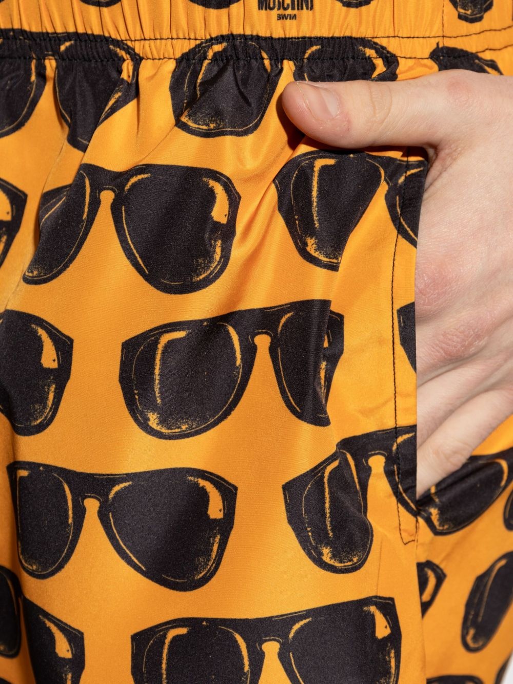 glasses-pattern swim shorts - 4