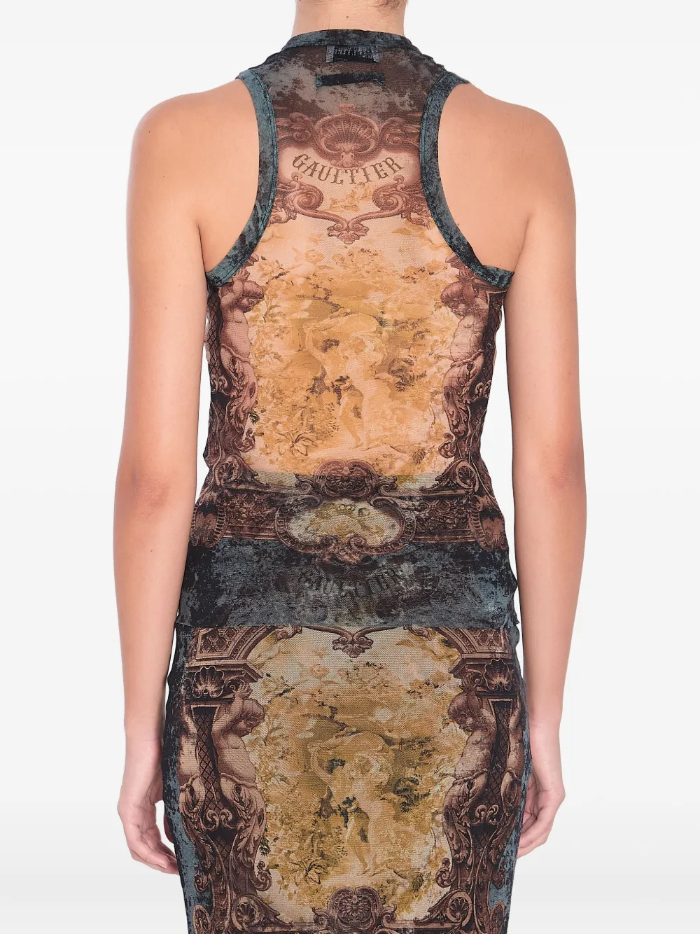 JEAN PAUL GAULTIER - Women Mesh "Médaillon" Tank Top - 4