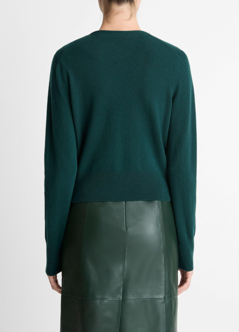 Vince Satin-Trim Wool & Cashmere-Blend Cardigan outlook