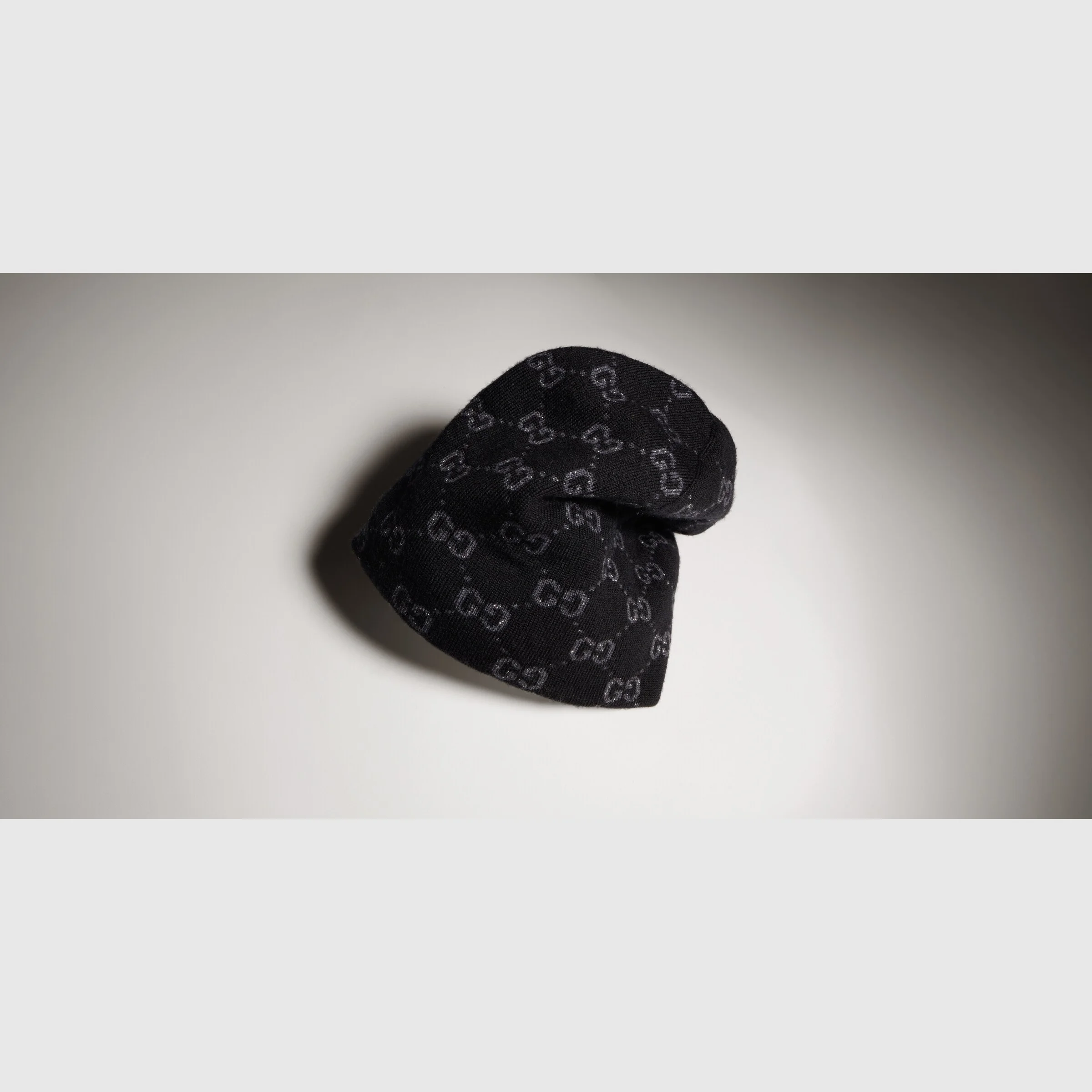 GG wool viscose lamé jacquard hat - 1