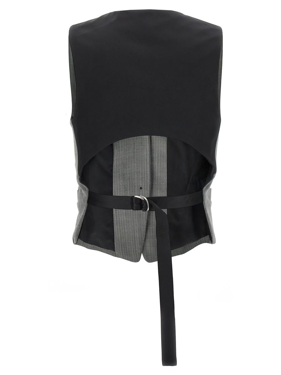 ベスト・ジレ HELMUT LANG SS24 Chevron vest (N09HW104 ACX) Helmut Lang HELMUT LANG CHEVRON VEST | baltini | REVERSIBLE