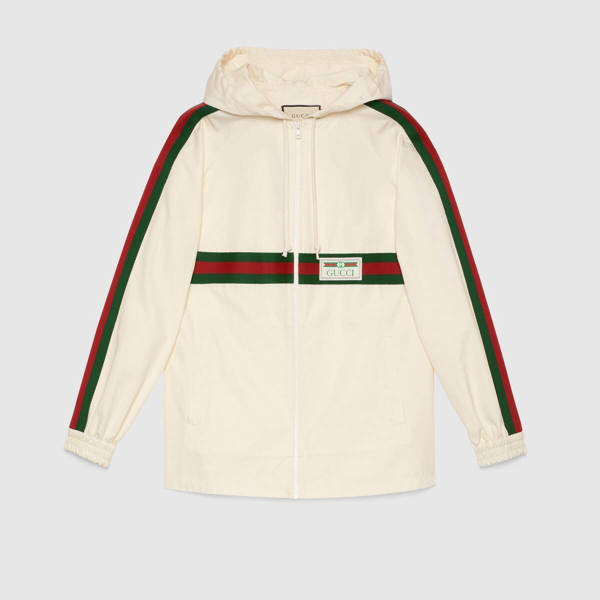 Cotton jacket with Gucci label - 1