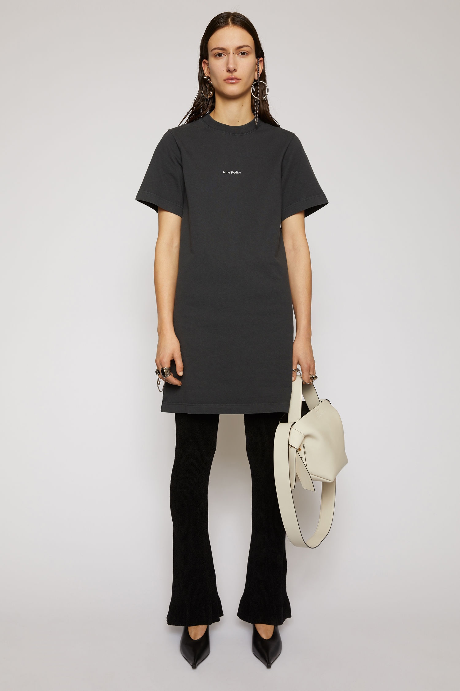 Logo-print T-shirt dress black - 2