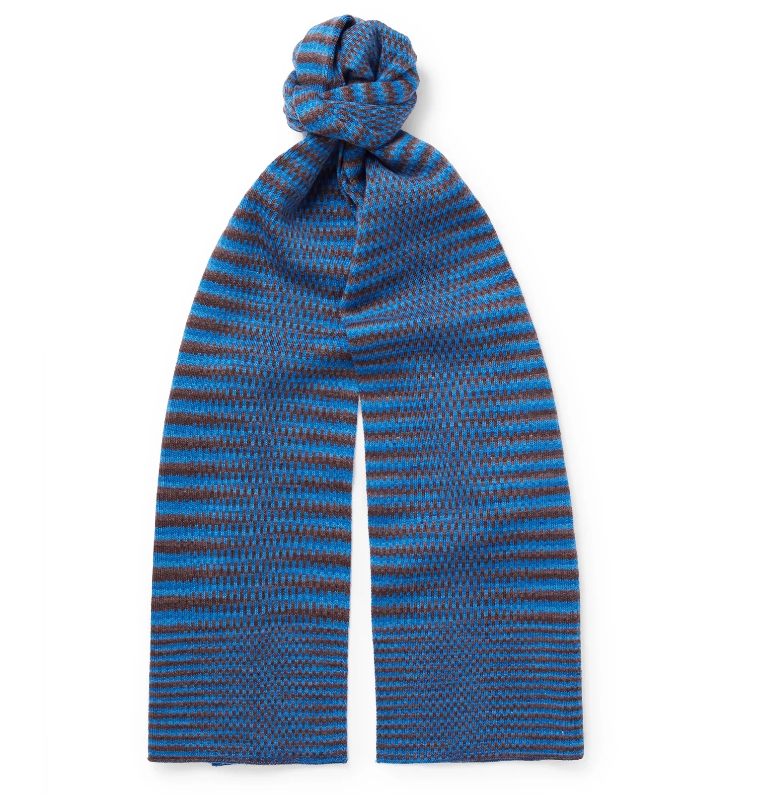 Striped Wool Scarf - 1