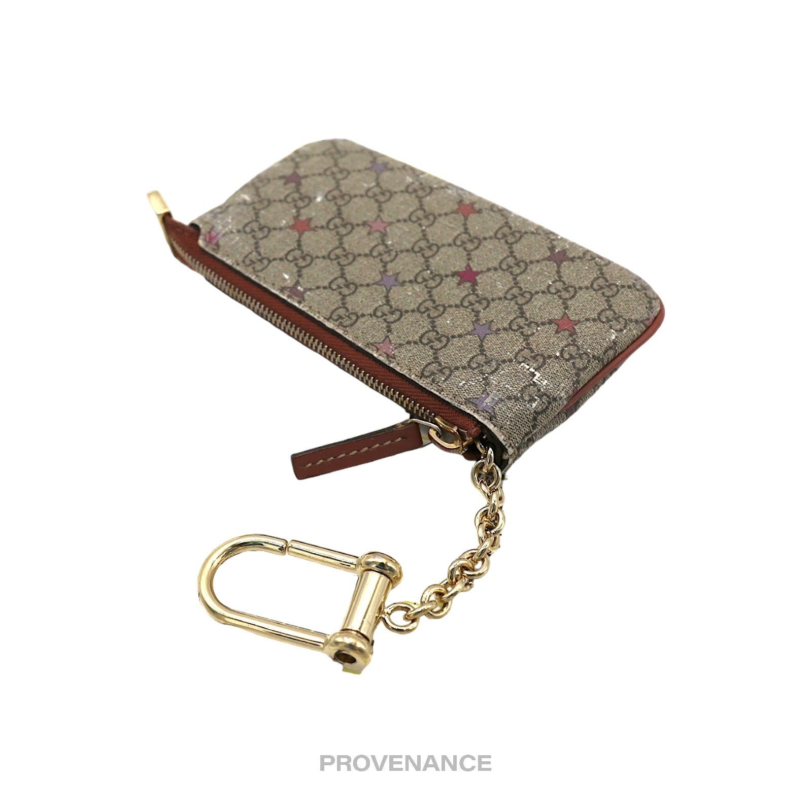 Gucci Key Pouch Cles - Micro GG Supreme Stars Red - 3