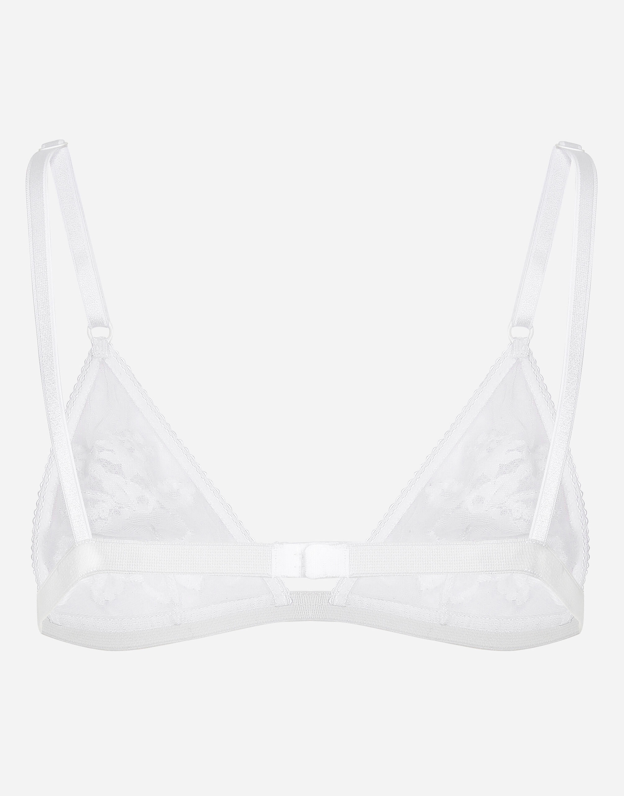 Lace and tulle soft-cup triangle bra - 2