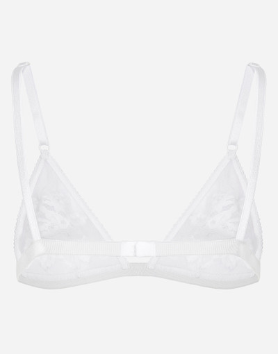 Dolce & Gabbana Lace and tulle soft-cup triangle bra outlook