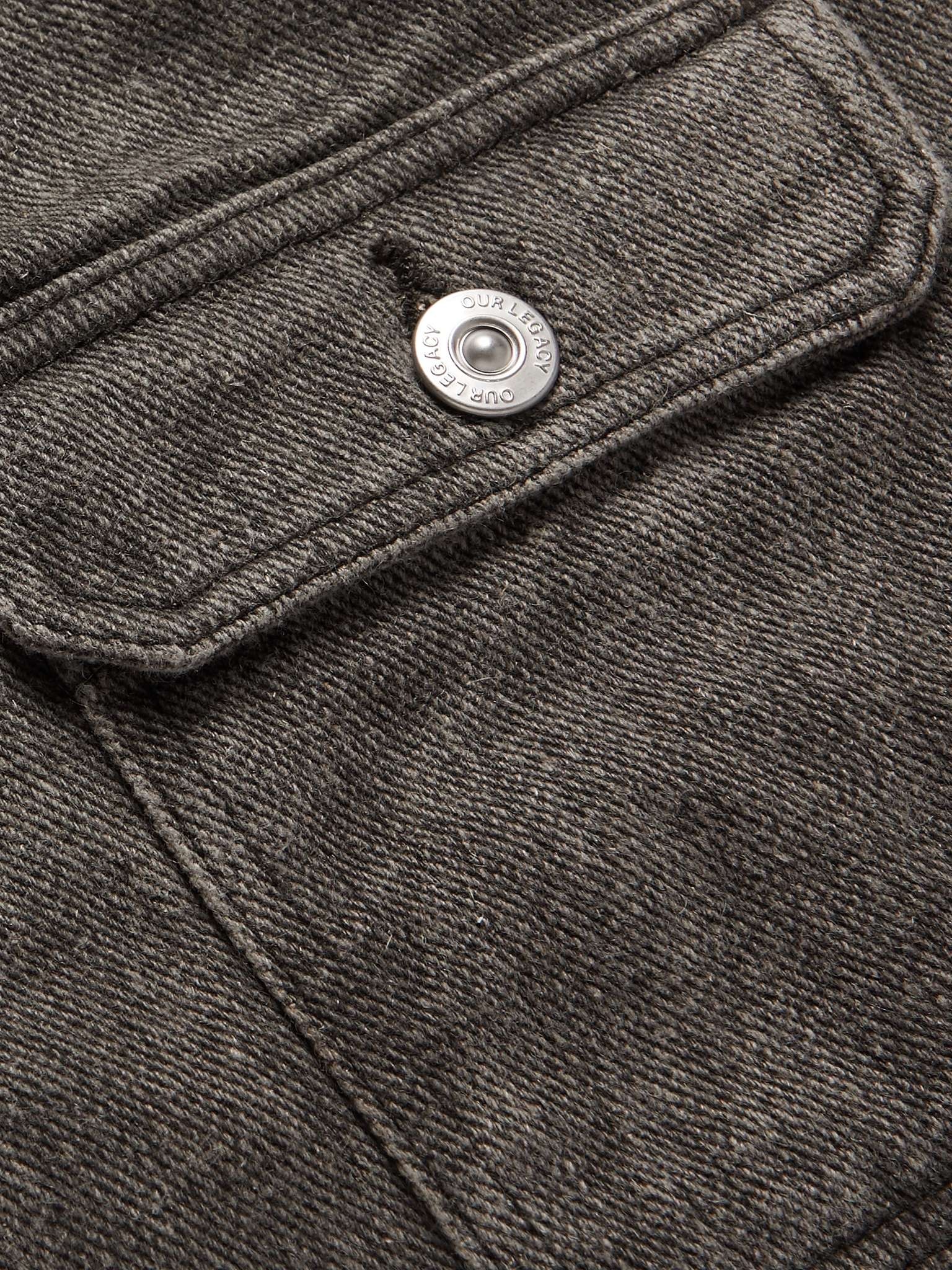 Washed Linen-Denim Trucker Jacket - 3