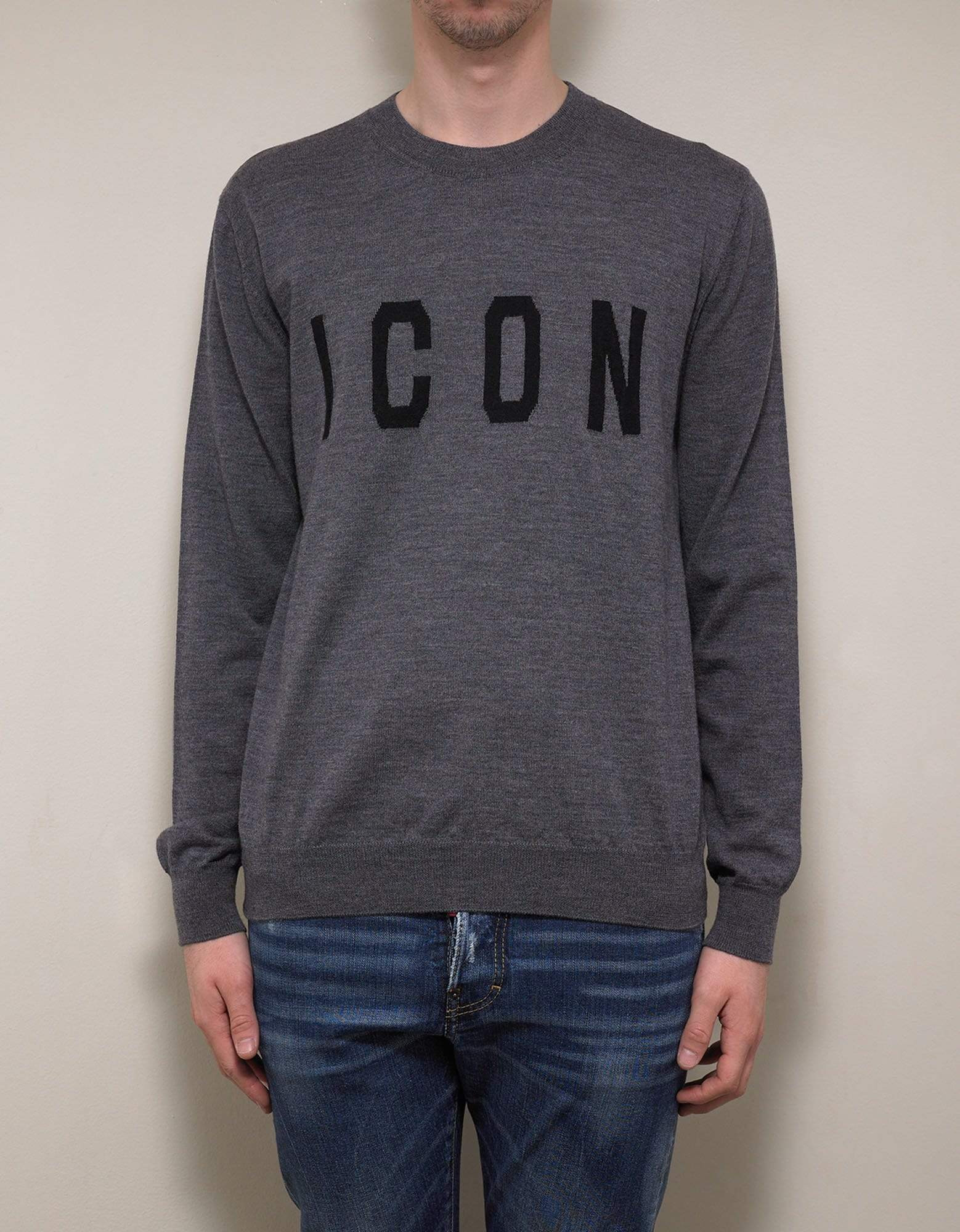 Dsquared2 Grey Icon Sweater - 3