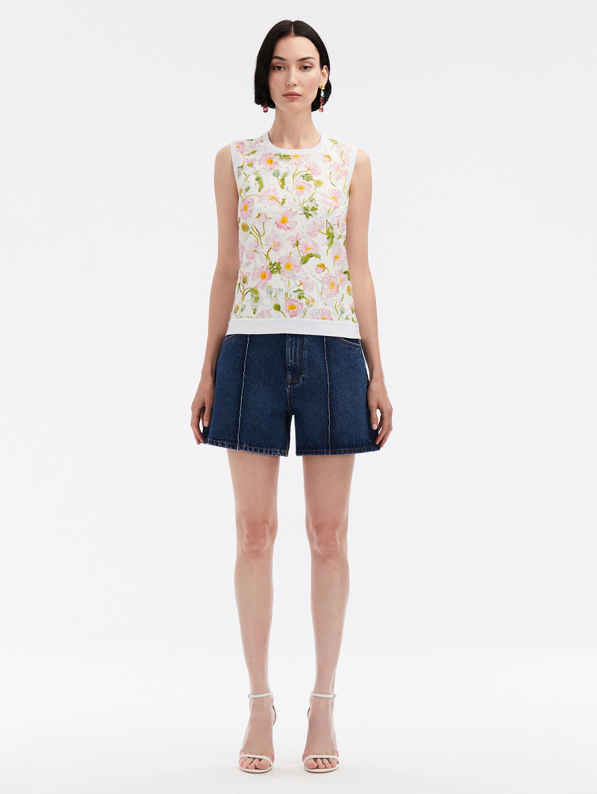 MIXED BOTANICAL PRINTED INSET TANK - 2