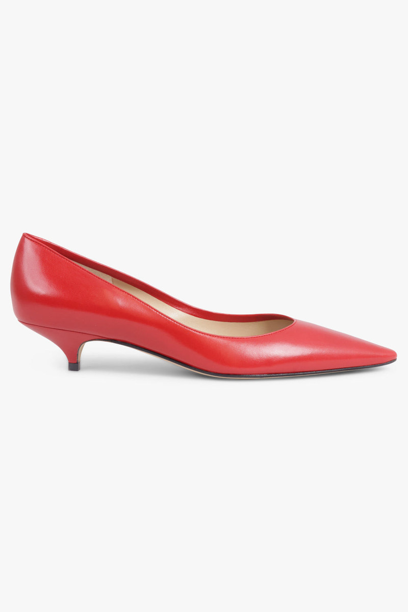The Row LIISA 40MM KITTEN PUMP HEEL | LACQUER RED outlook