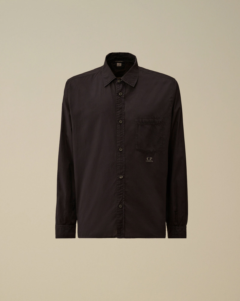 Light Mussola Long Sleeve Button Shirt 1