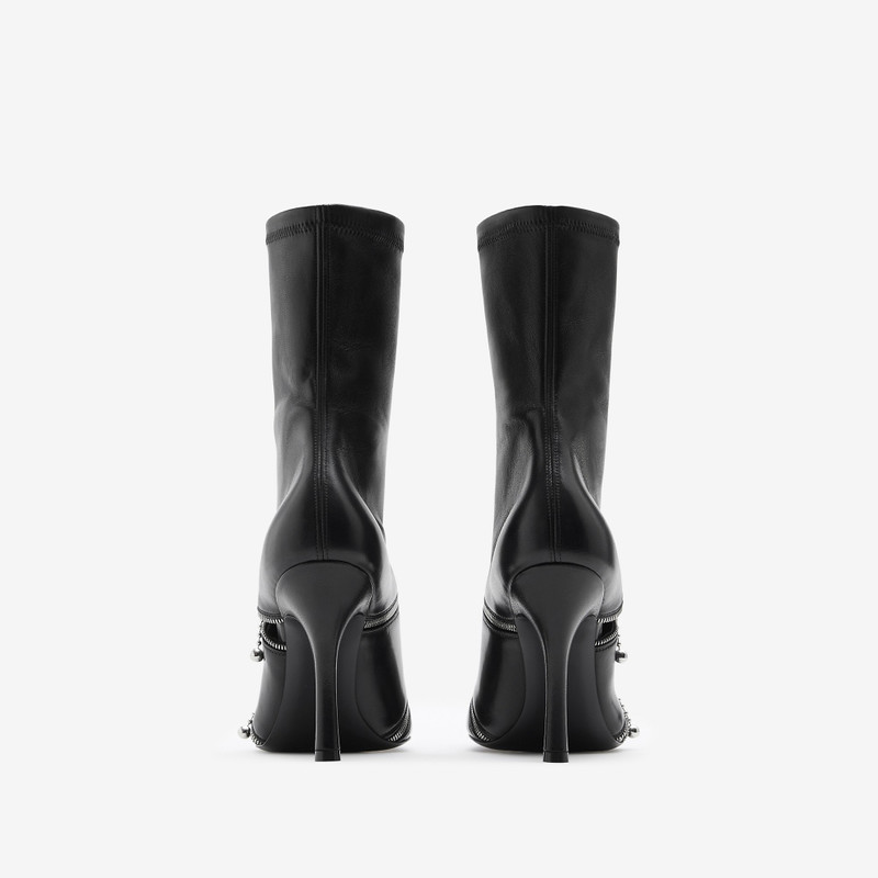 Leather Peep Boots 4
