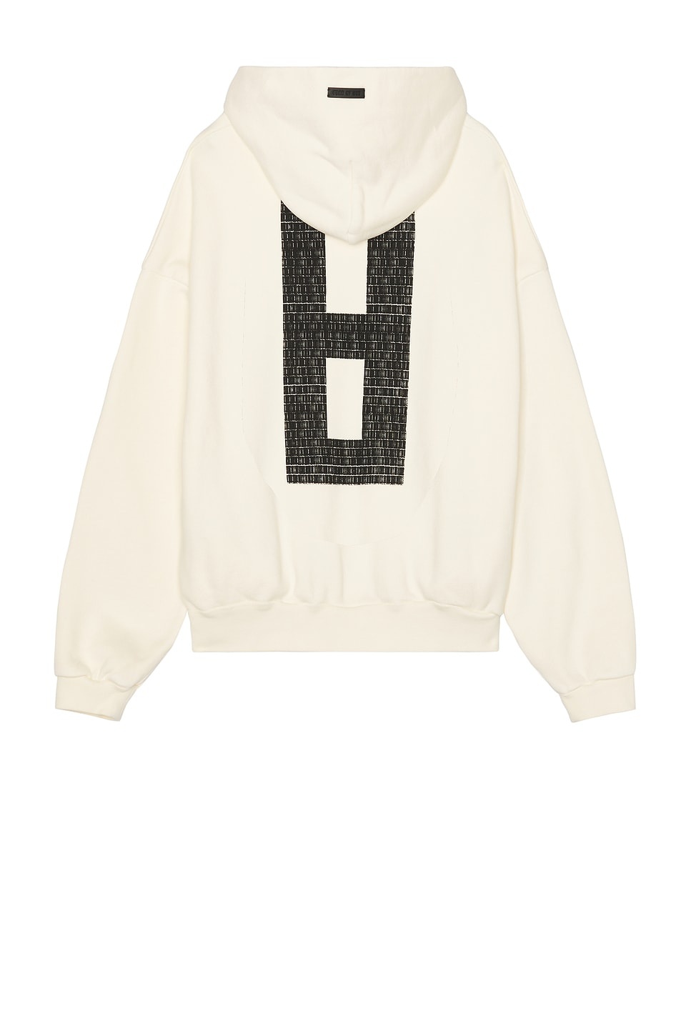 Overlapped 8 Black Print Hoodie - 1