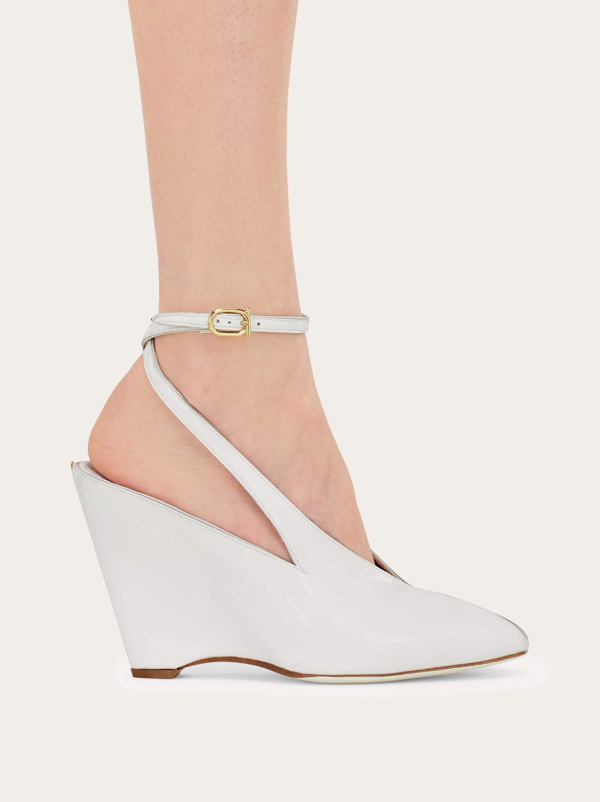 Peep toe wedge sandal - 4