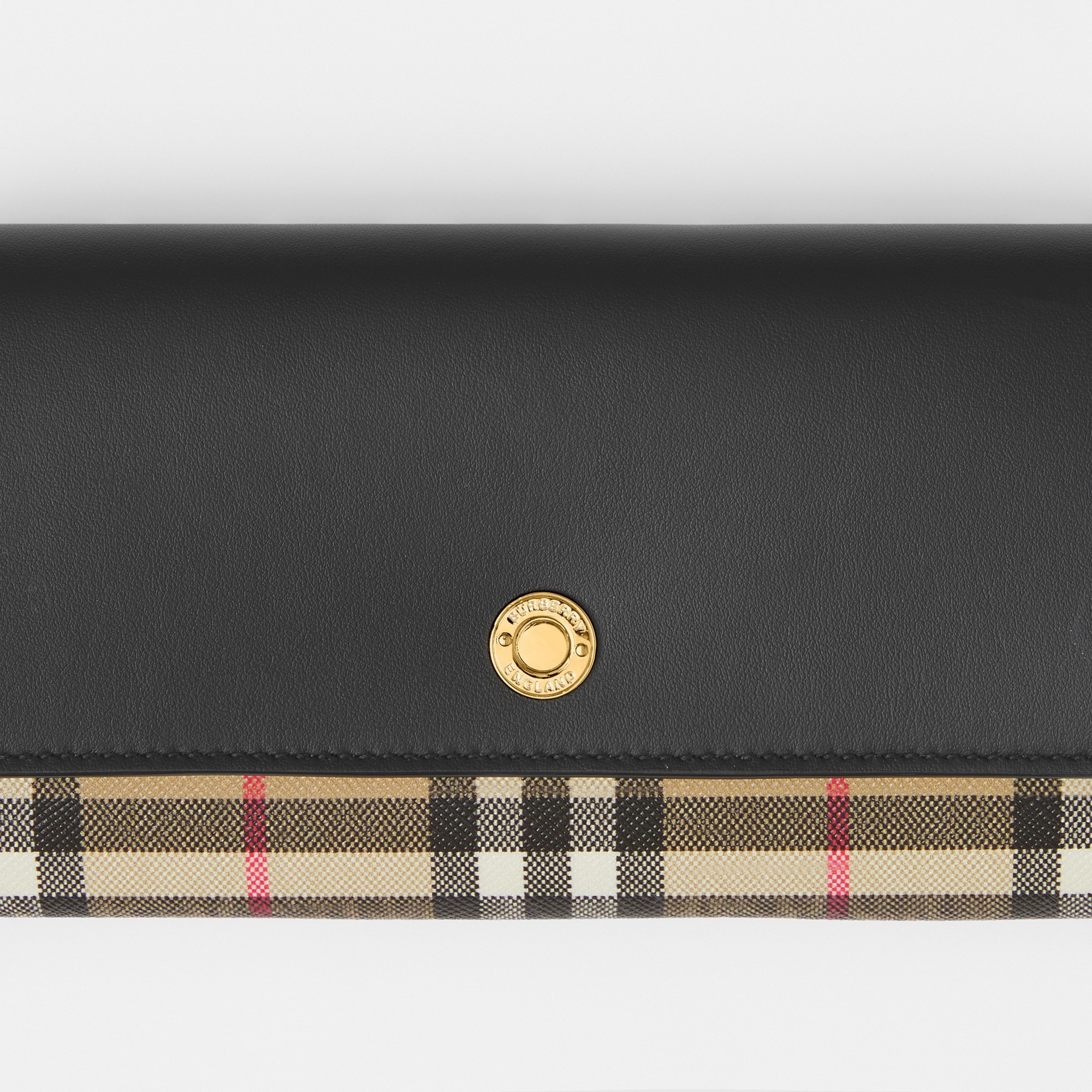 Vintage Check and Leather Continental Wallet - 2