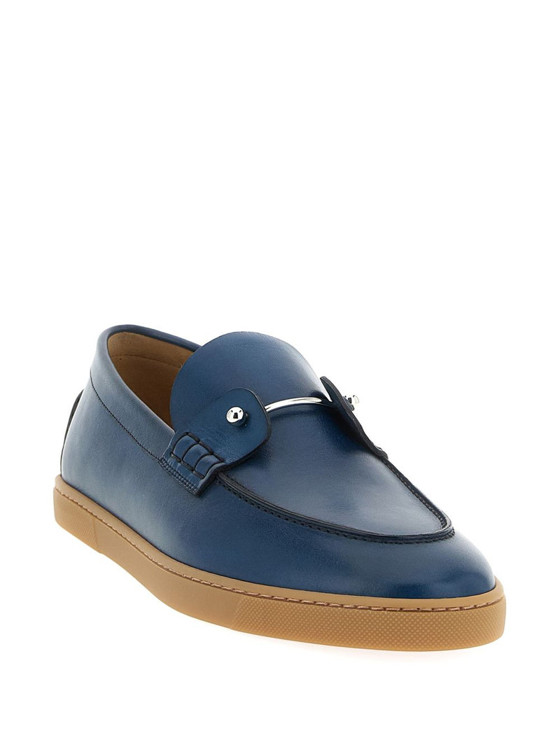 Christian Louboutin lace-up metal hardware loafers outlook