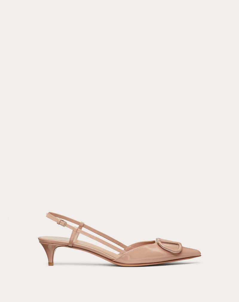 VLOGO SIGNATURE PATENT LEATHER SLINGBACK PUMP 40MM / 1.6 IN. - 1