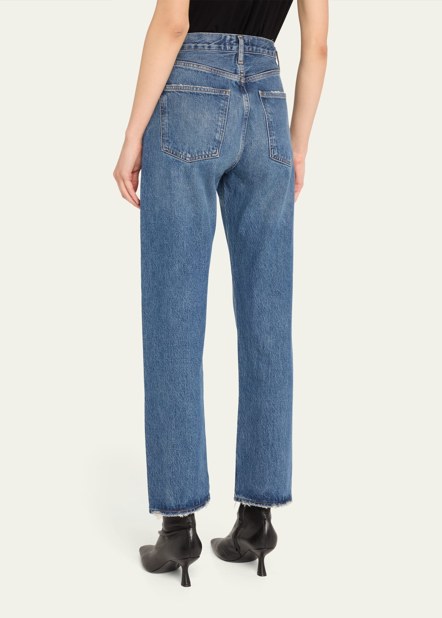 90's Pinch Waist High-Rise Straight Jeans - 3