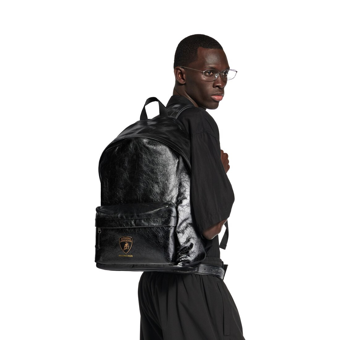 Men's Balenciaga | Automobili Lamborghini Explorer Backpack  in Black - 7