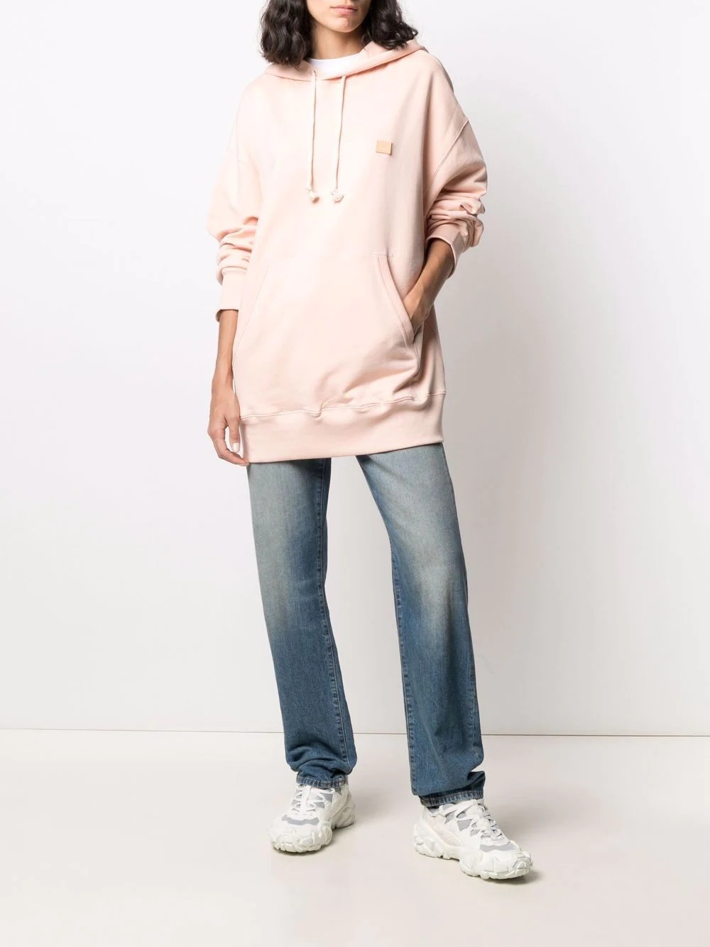 face-patch oversized hoodie - 3