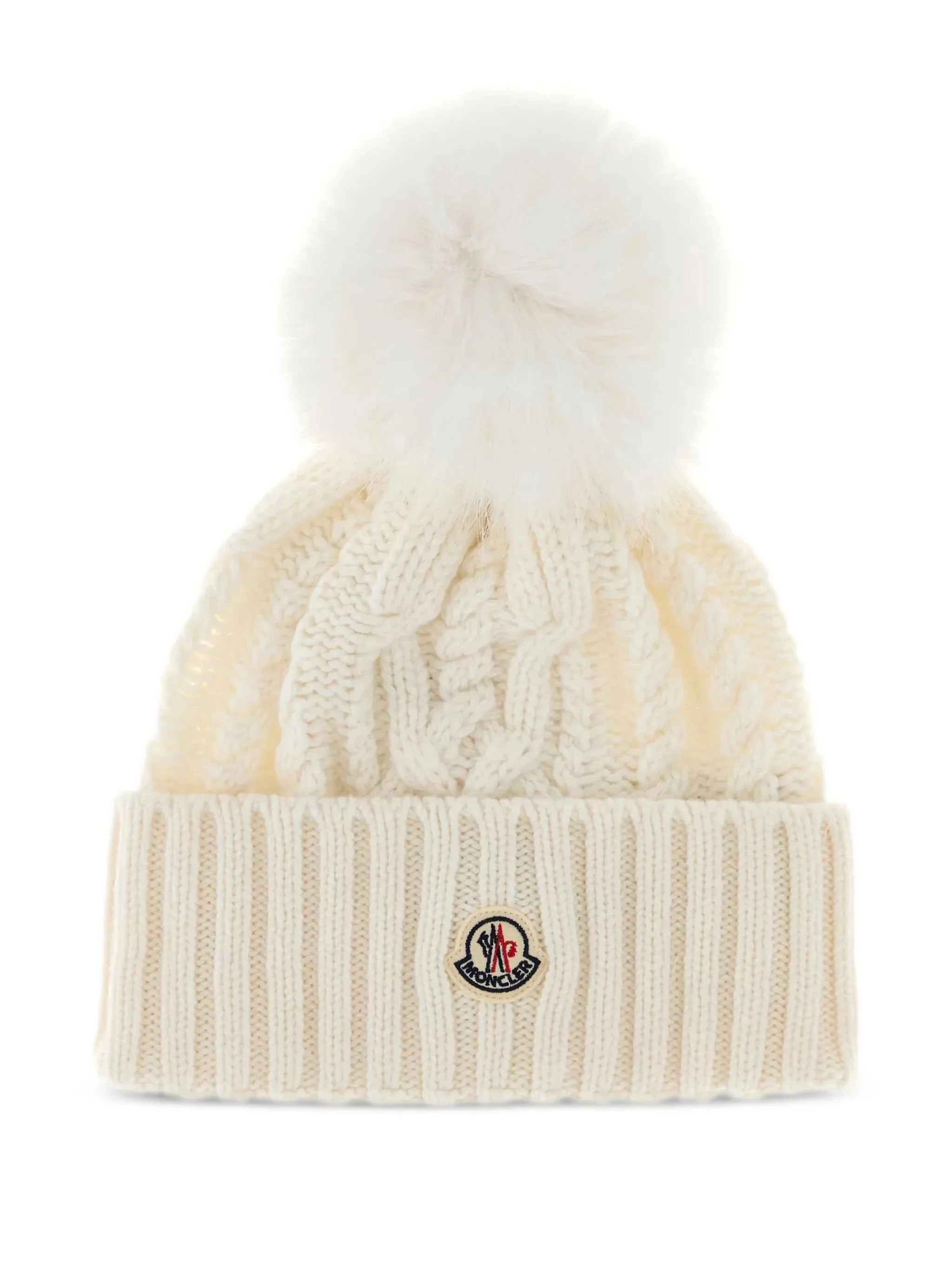 Moncler Cable-knit Pom-pom Beanie - 1