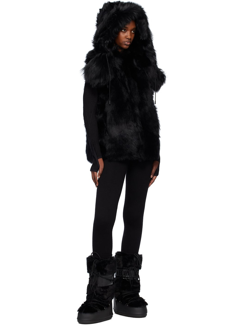MOON BOOT Black Icon Faux-Fur Boots outlook