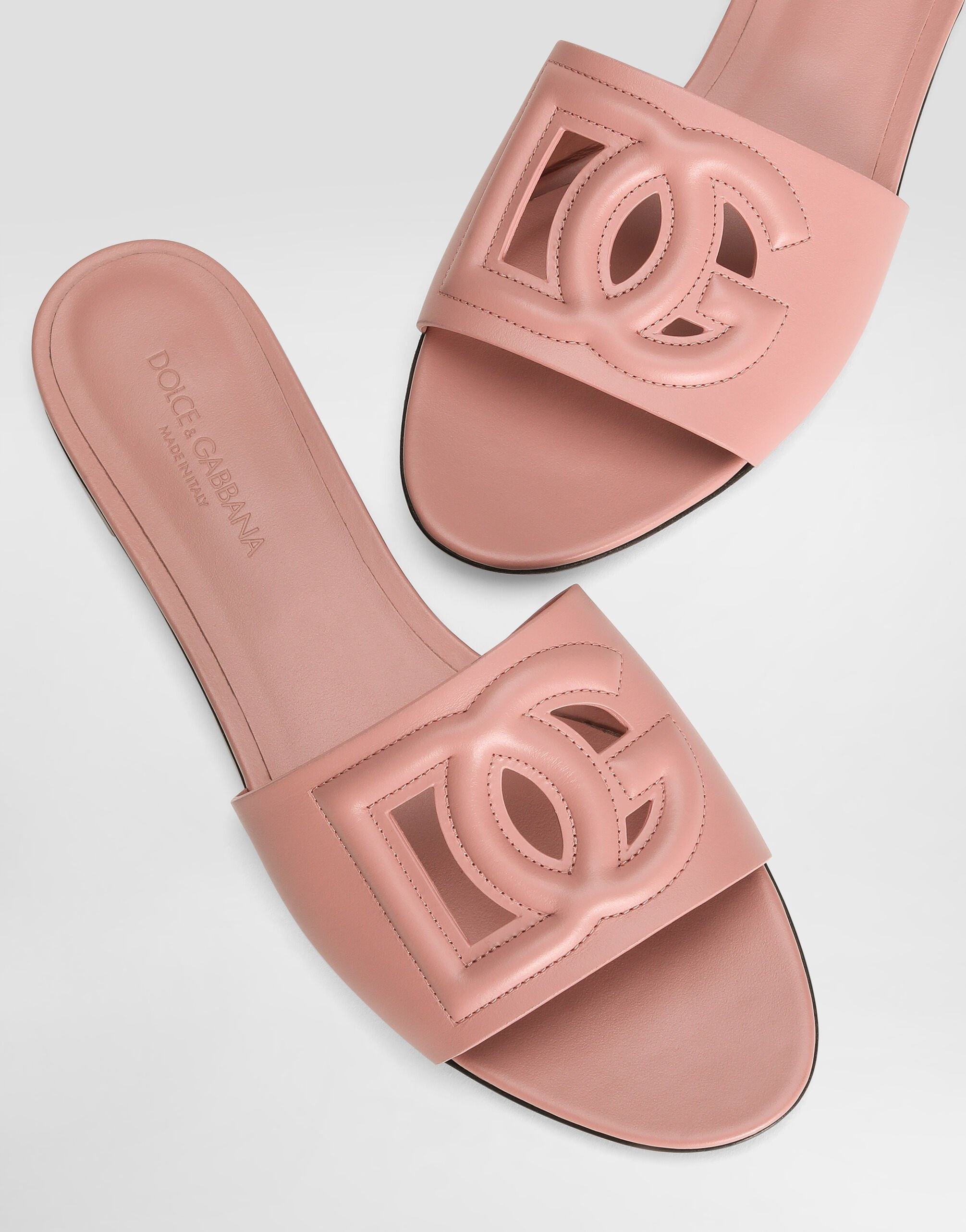 Calfskin sliders with DG logo - 4