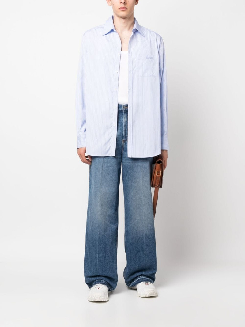 Valentino embroidered-logo cotton shirt outlook