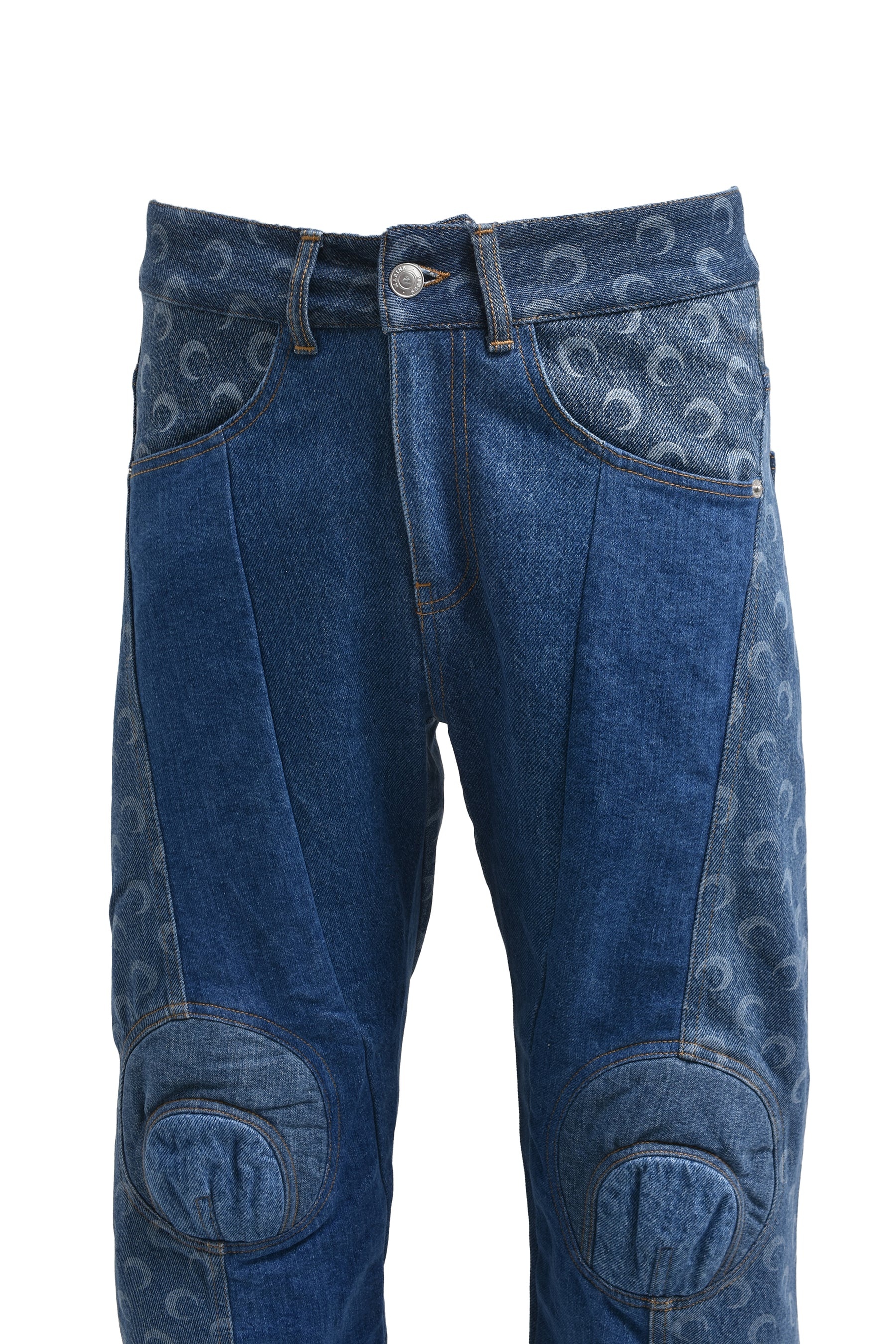 REGENERATED DENIM STRAIGHT LEG PANTS / BLU - 4