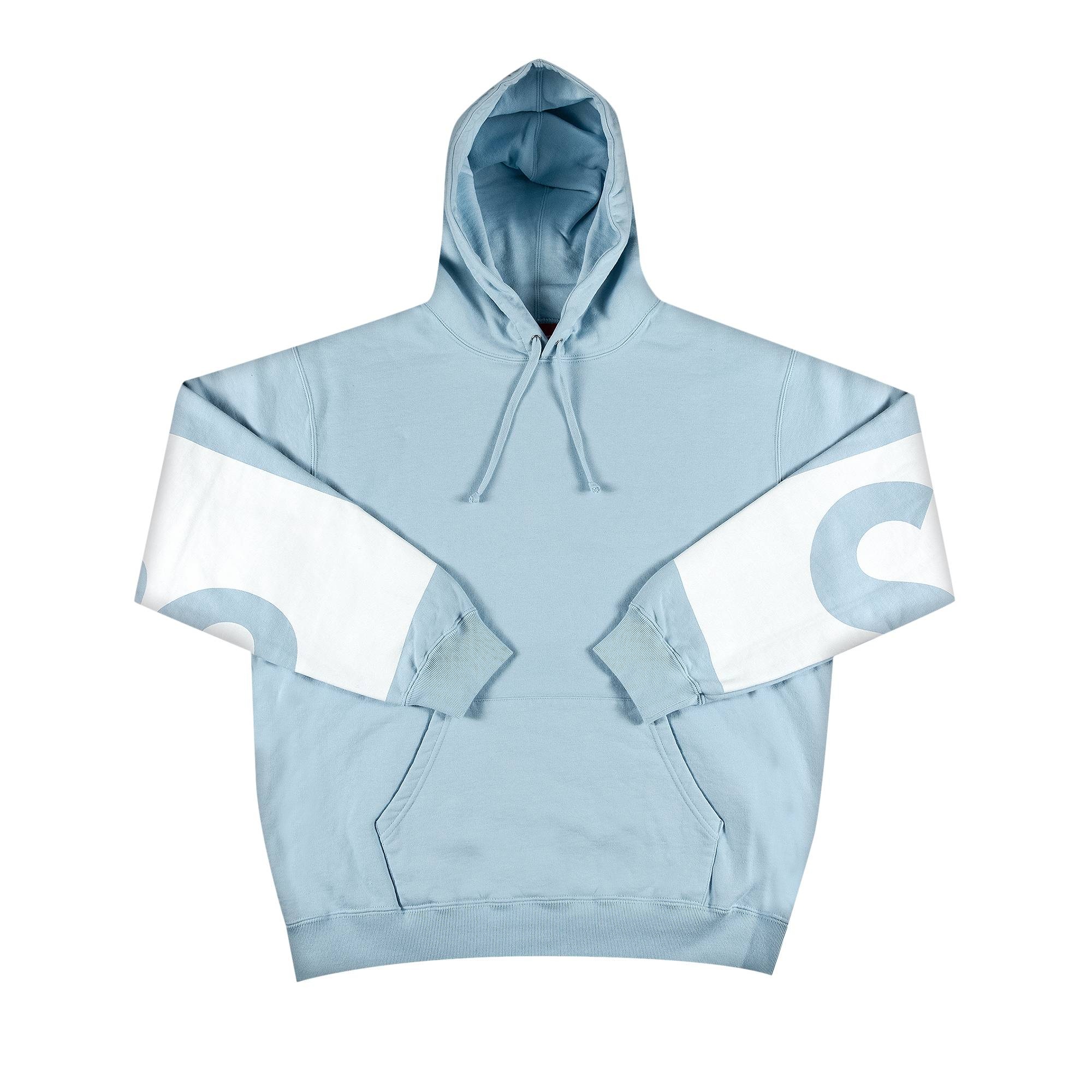 Supreme Big Logo Hooded Sweatshirt 'Light Blue' - 1