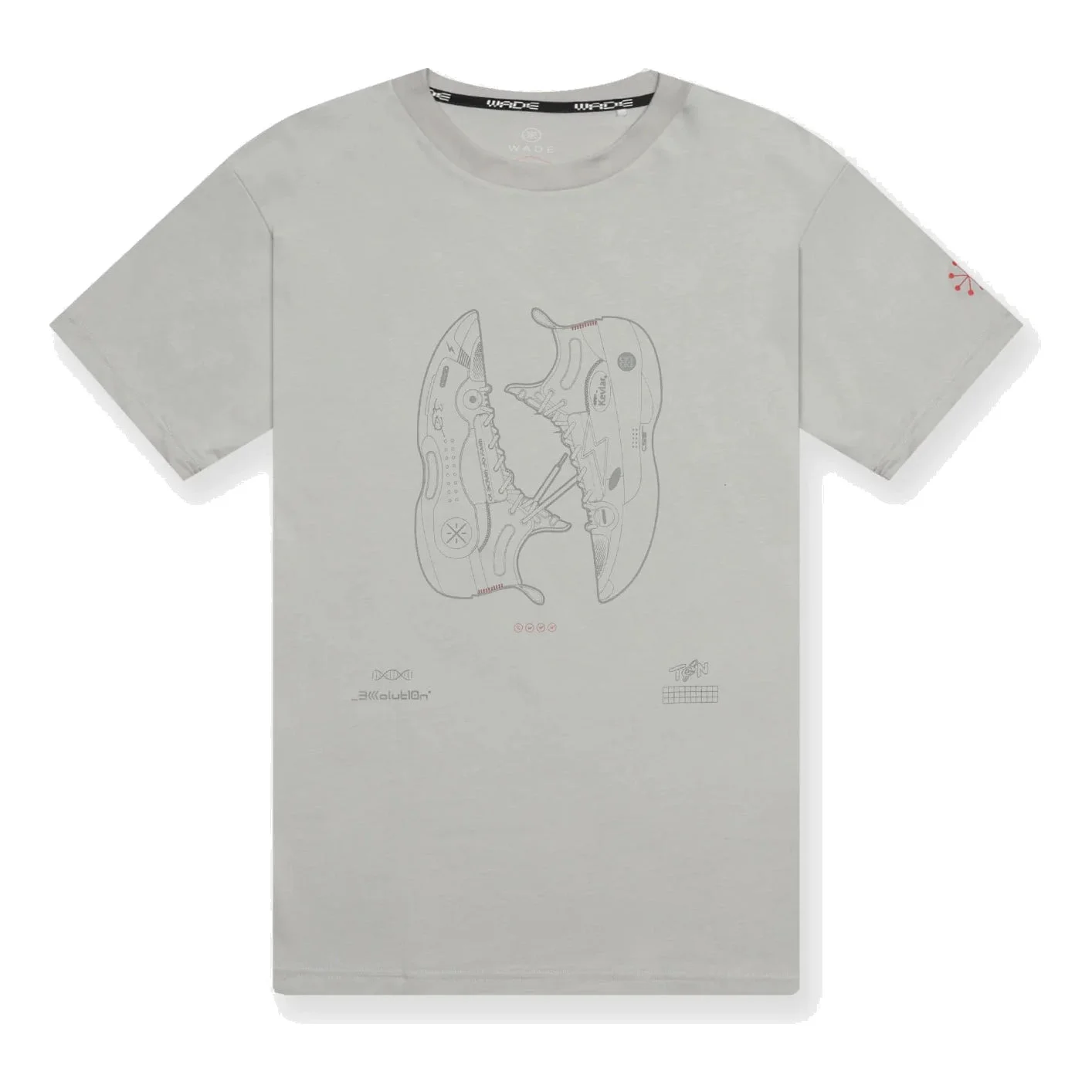 Wade 신발의 Li-Ning 방법 T 셔츠 'Grey' AHSSA45-1 - 1