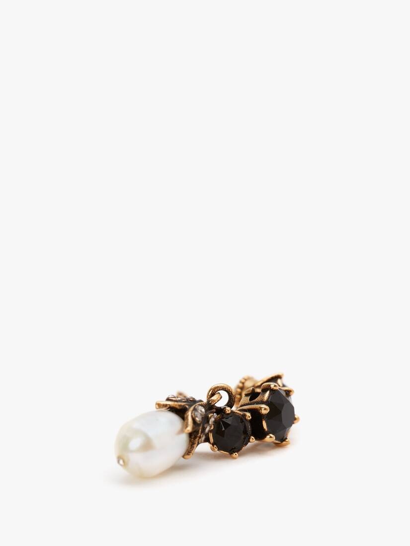 Jewelled Mini Ear Cuff in Antique Gold - 3